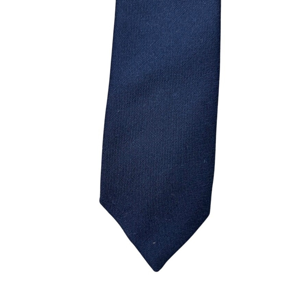 Lochcarron Scotland Navy Blue Wool Tie Woven Made in UK Pure New Wool Necktie